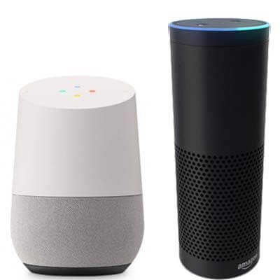 Alexa et Google Assistant