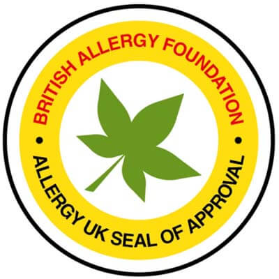 Goedkeuringszegel van de British Allergy Foundation