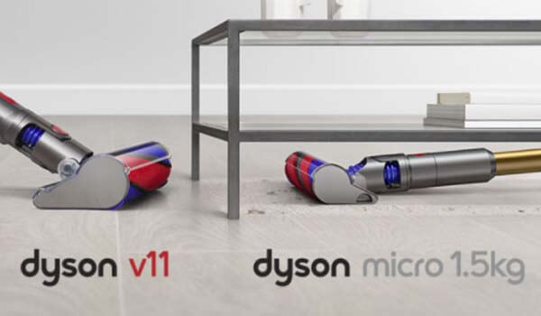 Dyson Micro-borstel versus Dyson V11-borstel