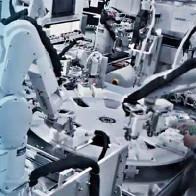 Robôs na fábrica