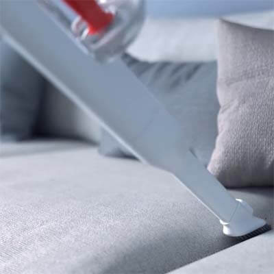 cleaning a sofa