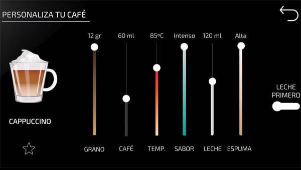 Power Matic-ccino 9000 personalización del café